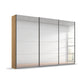 Rauch Prism Artisan Oak 3 Door Full Mirror Sliding Wardrobe - 271cm