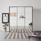 Rauch Prism Graphite 3 Door Full Mirror Sliding Wardrobe - 203cm - Passepartout Frame Styled in a Bedroom