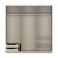 Rauch Prism Graphite 3 Door Full Mirror Sliding Wardrobe - 203cm - Interior view