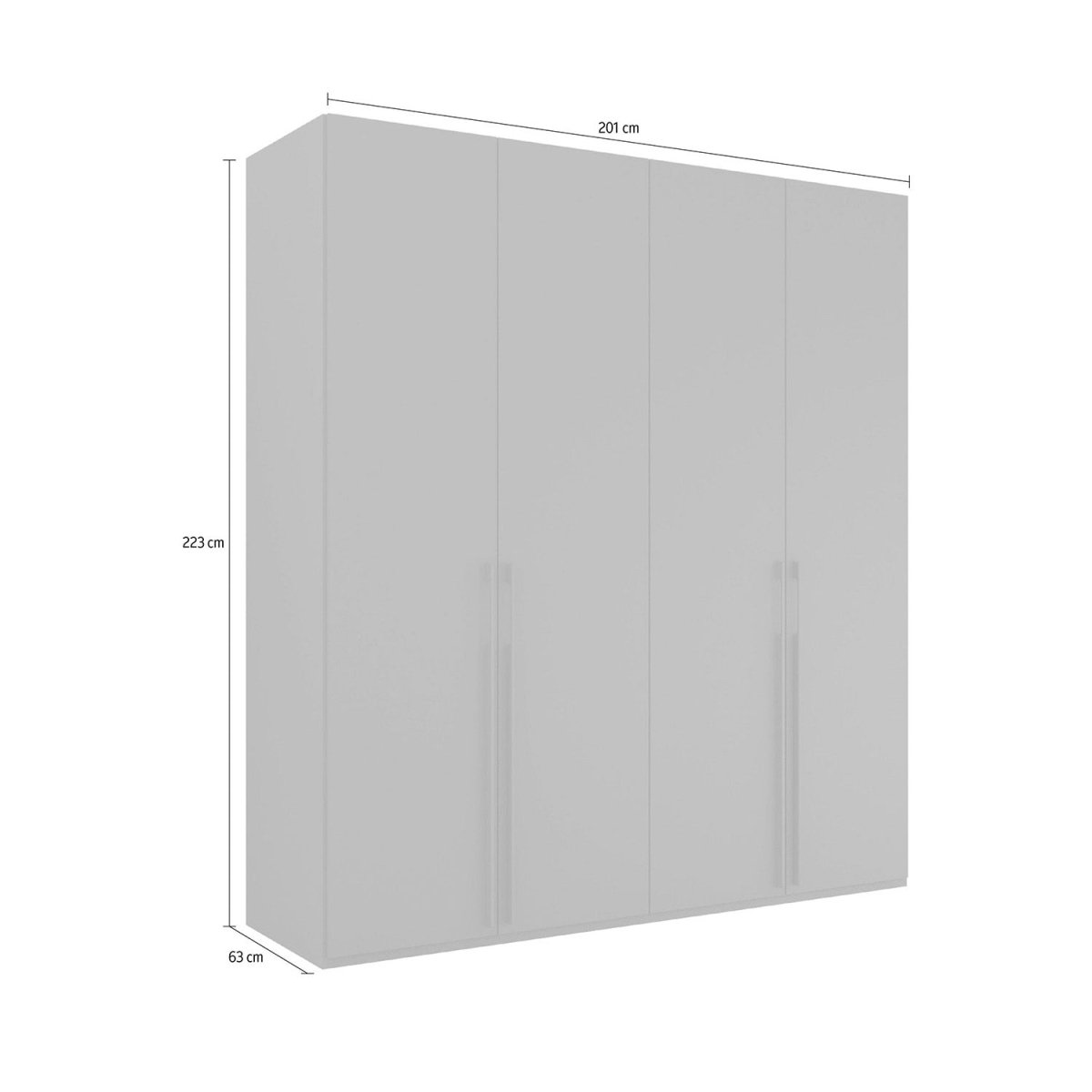 Kacey Pure 4 Door Wardrobe 