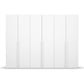 Kacey Pure 6 Door 301cm Wide Wardrobe in White - Front View