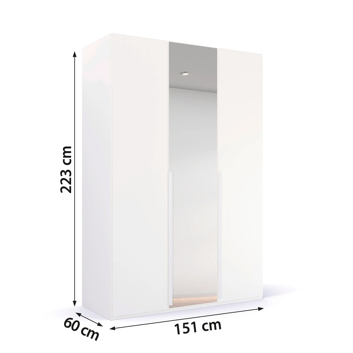 Frans 151cm Decor 3 Door Hinged Wardrobe