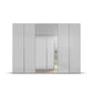 Rauch Frans 300cm Silk Grey Glass 6 Door Wardrobe with Mirror and Premium Interior Inside
