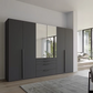 Shop the Rauch Frans 301cm 6 door wardrobe with exterior drawers, Mirror, free delivery, optional installation and a 10-year manufacturer guarantee.