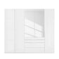 Rauch White wardrobe with multiple doors and drawers on a white background