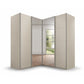 Rauch Lema Décor 4 Door Sliding Corner Wardrobe with Mirror