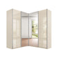 Rauch Lema Glass 4 Door Sliding Corner Wardrobe with Mirror