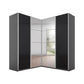 Rauch Lema Glass 4 Door Sliding Corner Wardrobe with Mirror