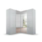 Rauch Lema Glass 4 Door Sliding Corner Wardrobe with Mirror