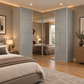Rauch Lema Glass 4 Door Sliding Corner Wardrobe with Mirror