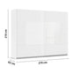 Novaro White Sliding Door Wardrobe - Dimensions