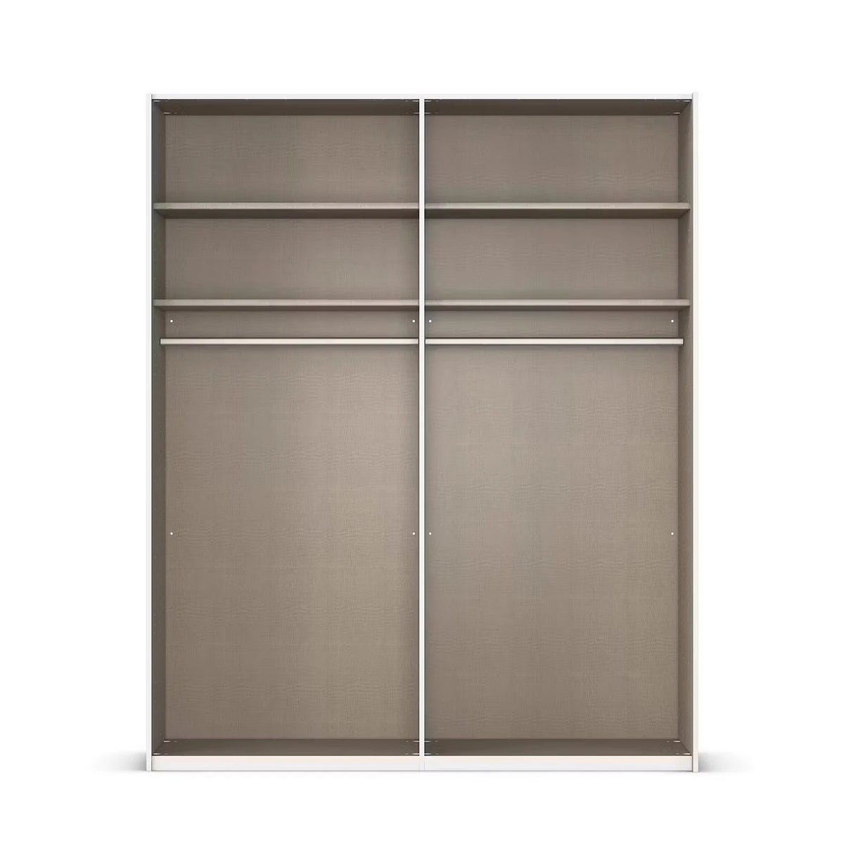 Rauch Ricco 4 Door Hinged Wardrobe With Glass Frame Door internal compartments
