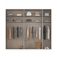 Rauch Ricco 5 Door Hinged Wardrobe With Glass Frame Door internal compartment lifestyle image