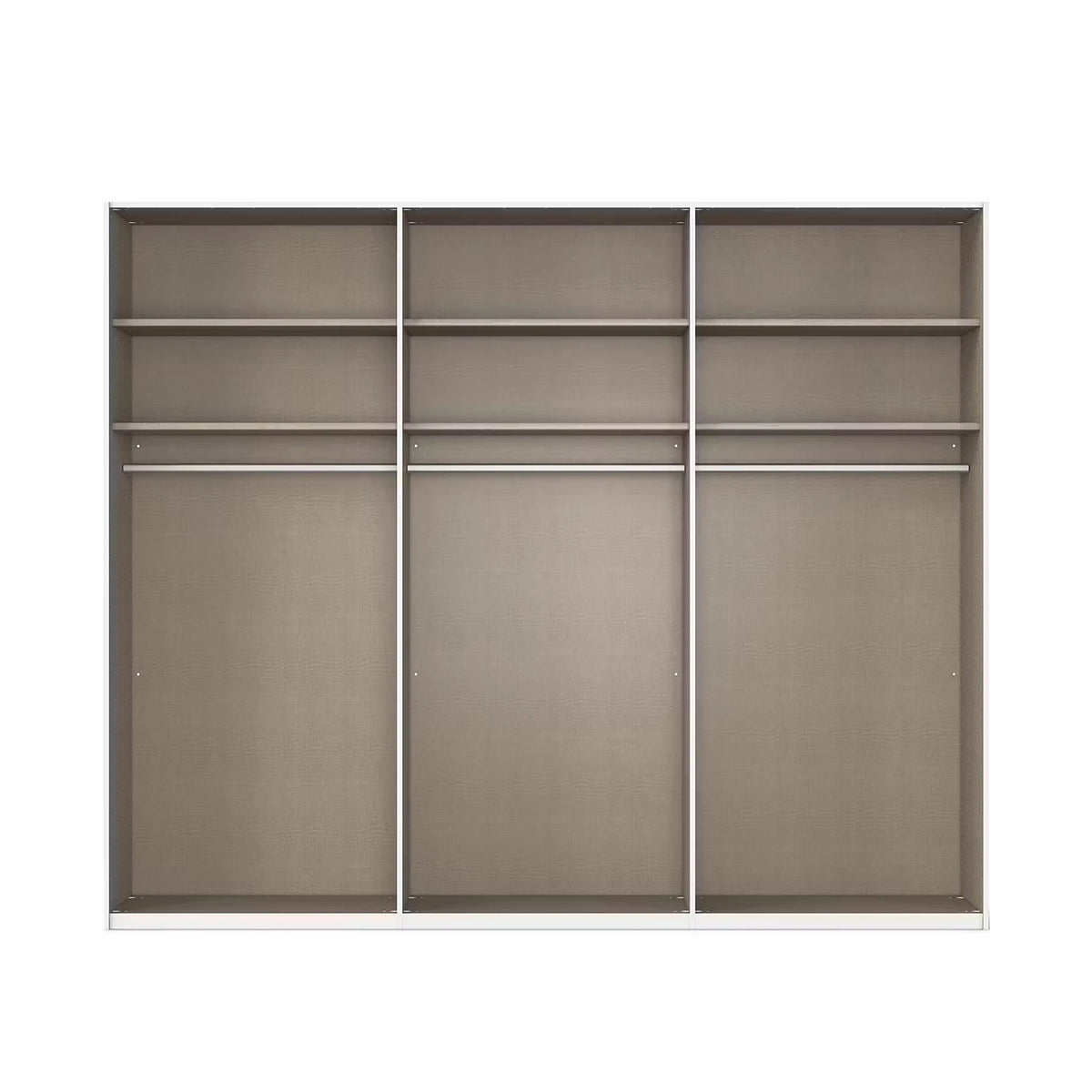 Rauch Ricco 6 Door Hinged Wardrobe With Glass Frame Door internal compartments