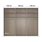 Rauch Ricco 6 Door Hinged Wardrobe With Glass Frame Door internal compartments with Dimensions