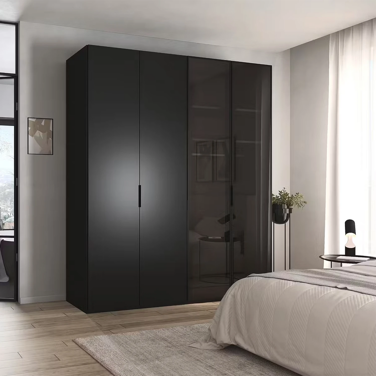 Rauch Ricco 200cm 4 Door Glass Frame Wardrobe