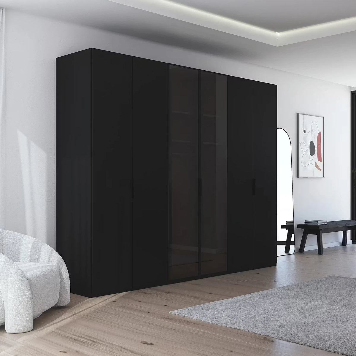 Rauch Ricco Black Range 6 Door Wardrobe