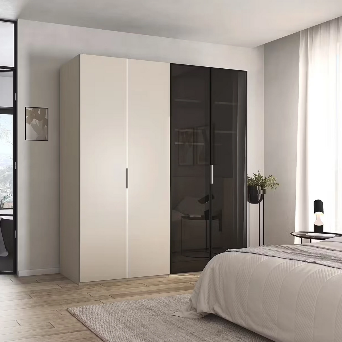 Rauch Ricco Alpine White 4 Door Hinged Wardrobe