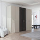 Rauch Ricco Champagne 6 Door Glass Frame Wardrobe