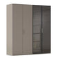 Rauch Ricco 4 Door Hinged Wardrobe With Glass Frame Door on Fango