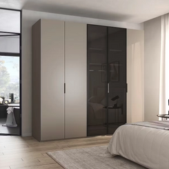 Rauch Ricco 5 Door Hinged Wardrobe With Glass Frame Door