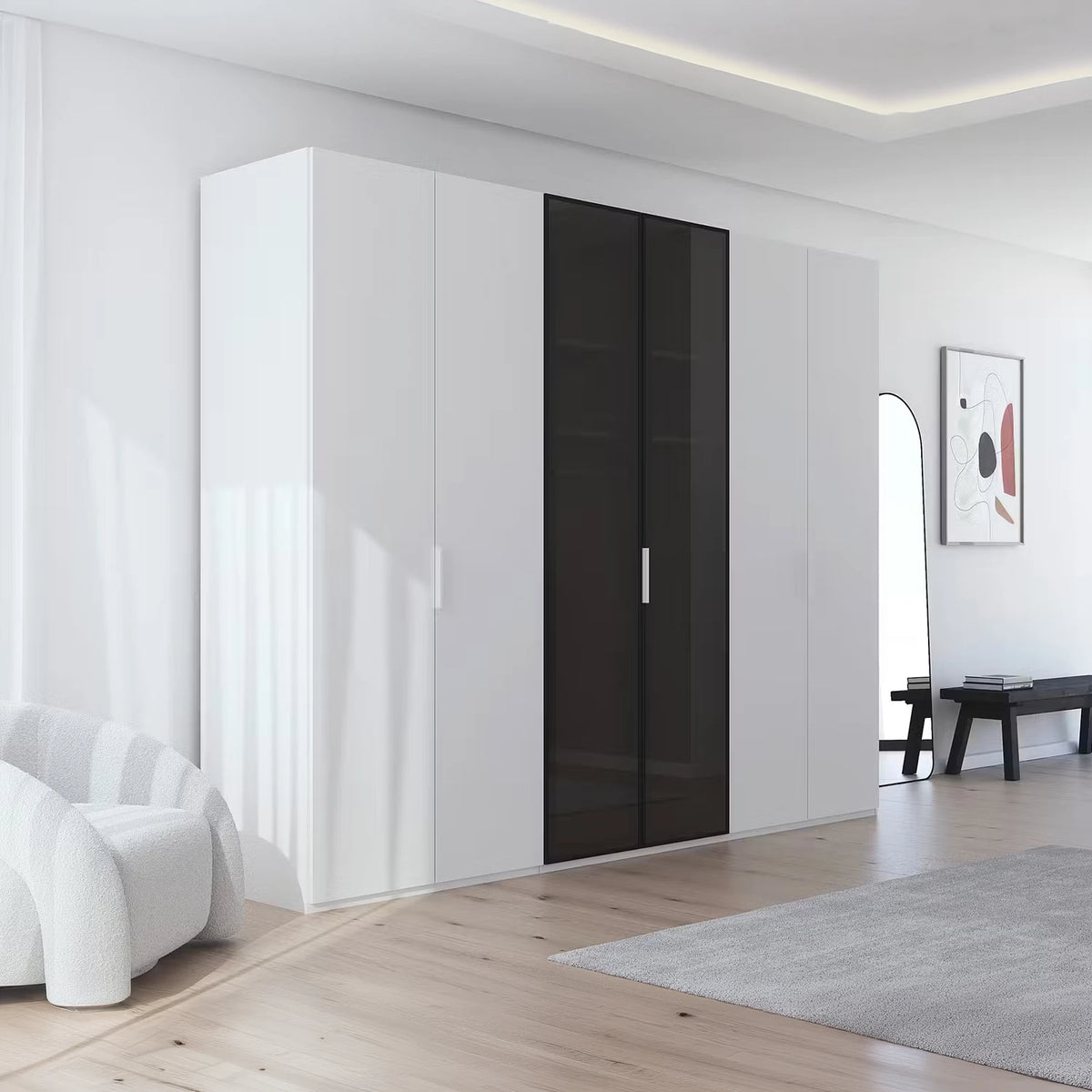 Rauch Ricco Alpine White 6 Door Hinged Wardrobe