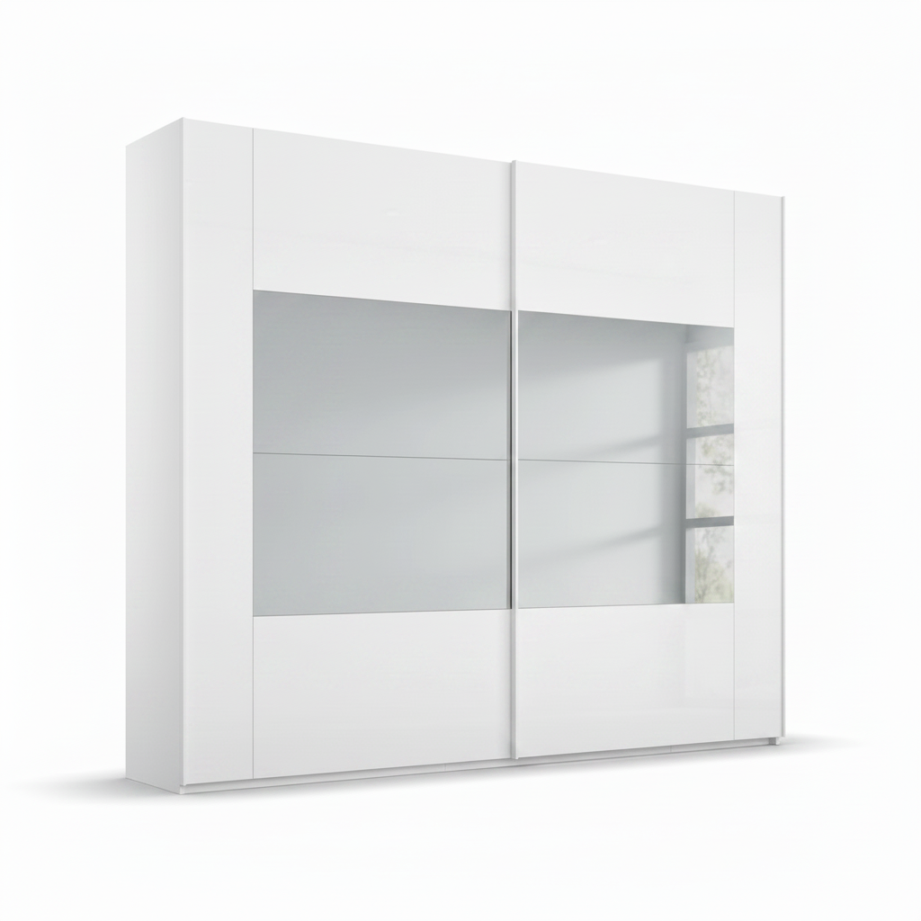 Rauch Rio 226cm Frame Style 2 Door Sliding Wardrobe with Mirror