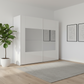 Rauch Rio 226cm Frame Style 2 Door Sliding Wardrobe with Mirror