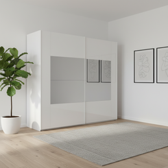 Rauch Rio 271cm Frame Style 2 Door Sliding Wardrobe with Mirror