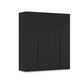 Rauch Heaven 4 Door Hinged Wardrobe with Décor Doors in Black