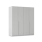 Rauch Heaven 4 Door Hinged Wardrobe with Décor Doors in Silk Grey