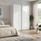 Rauch Haven 2 Door Slider Wardrobe with Glass Doors - Styled in a Bedroom