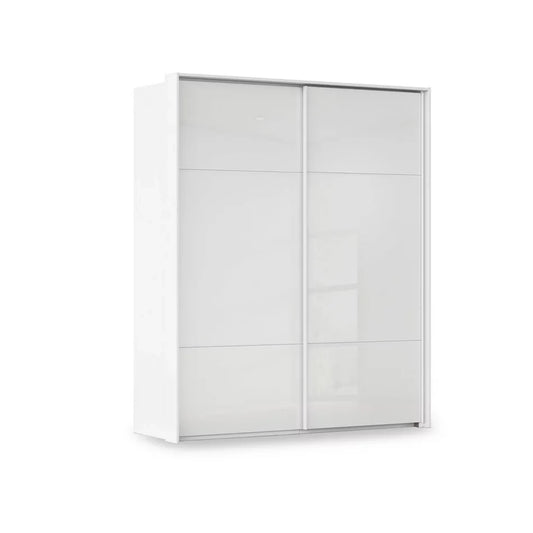 Rauch Haven 2 Door Slider Wardrobe with Glass Doors in White