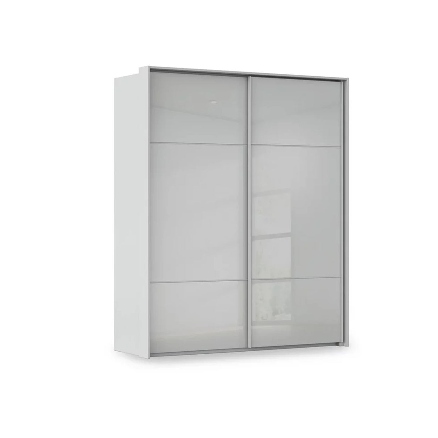 Rauch Haven 2 Door Slider Wardrobe with Glass Doors in Silk Grey