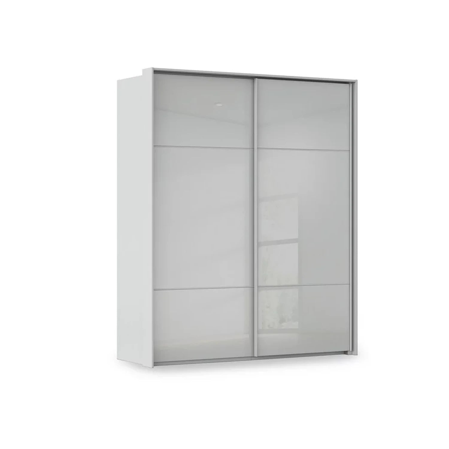 Rauch Haven 2 Door Slider Wardrobe with Glass Doors in Silk Grey