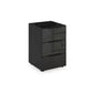Rauch Heaven 3 Drawer Bedside Cabinet with Glass Top and Front in Black