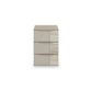 Rauch Heaven 3 Drawer Bedside Cabinet with Glass Top and Front - Front view