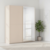 Rauch Supreme Duo Champagne Glass Sliding 2 Door Wardrobe with Mirror