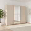Rauch Scale Supreme Duo Champagne Sliding 3 Door Wardrobe with Mirror