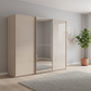 Rauch Supreme Duo Champagne Glass Front Large Sliding 3 Door Wardrobe with Mirror