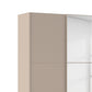 Supreme Duo Fango 3 Door Sliding Wardrobe with Mirror - Side Angle Closeup View