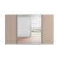 Supreme Duo Fango 4 Door Sliding Wardrobe with Mirror - Front View