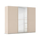 Supreme Duo Champagne Glass & Mirror 3 Door Sliding Door Wardrobe