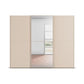 Front View of Supreme Duo Champagne Glass & Mirror 3 Door Sliding Door Wardrobe