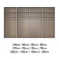Interior Details of Supreme Duo Champagne Glass & Mirror 4 Door Sliding Door Wardrobe