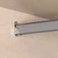 Hanging Rail of Supreme Duo White Glass & Mirror 3 Door Sliding Wardrobe