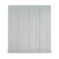 Rauch Symphony Silk Grey glass wardrobe with soft close doors and contemporary design