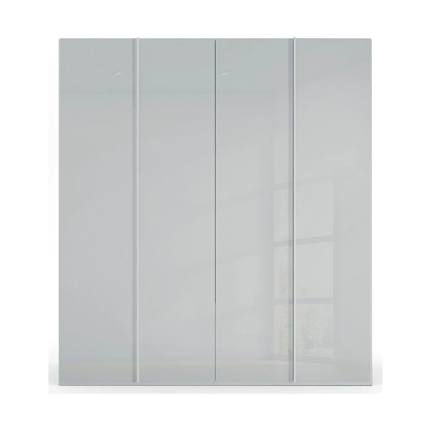 Rauch Symphony Silk Grey glass wardrobe with soft close doors and contemporary design