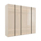 Champagne glass 5 door Symphony wardrobe by Rauch with full height handle profile and premium storage