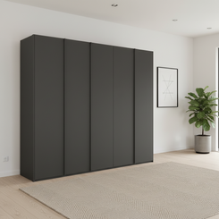 Symphony 251cm Decor 5 Door Hinged Wardrobe
